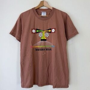 Vintage y2k Beastie Boys Hello Nasty Music‎ Hiphop Rap Brown Tee Shirt - Medium